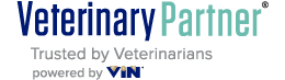 A veterinary partner logo that is powered by vin
