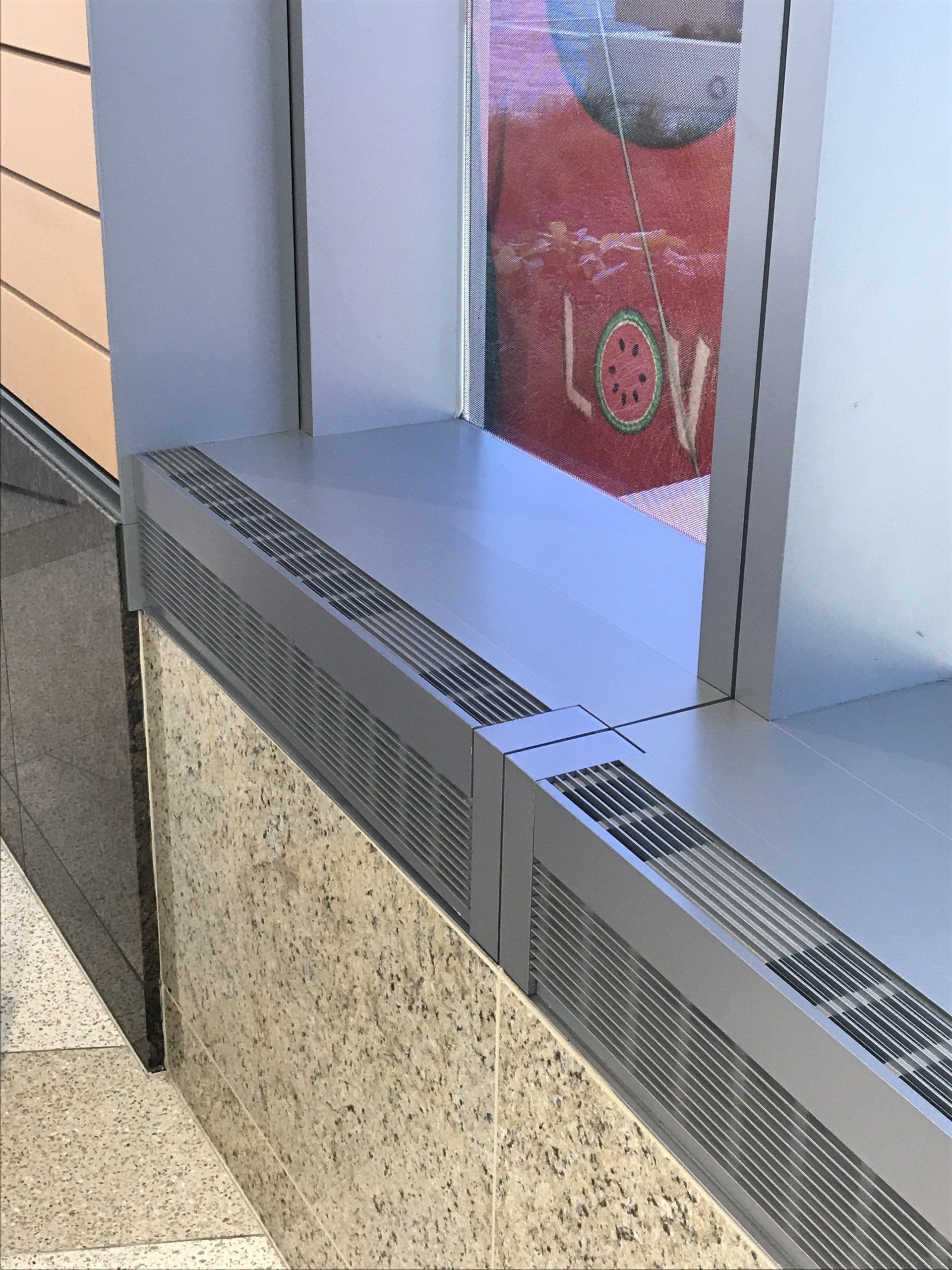 A window with the word love written on it