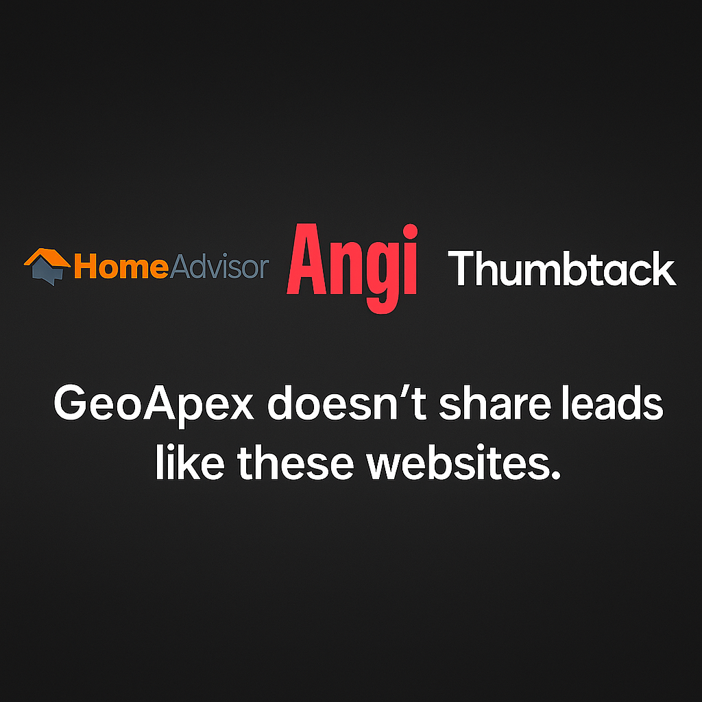 Logos for HomeAdvisor, Angi, and Thumbtack with text: 
