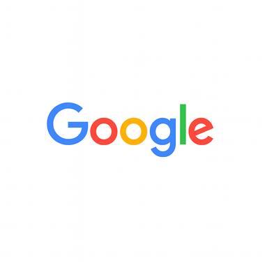 Google logo in blue, red, yellow, and green.