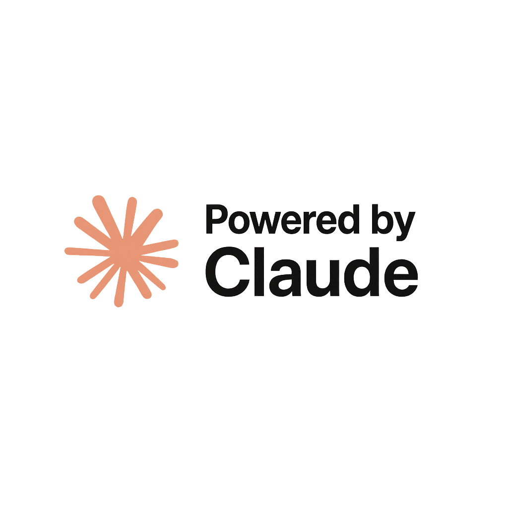 Logo: Orange sunburst next to 