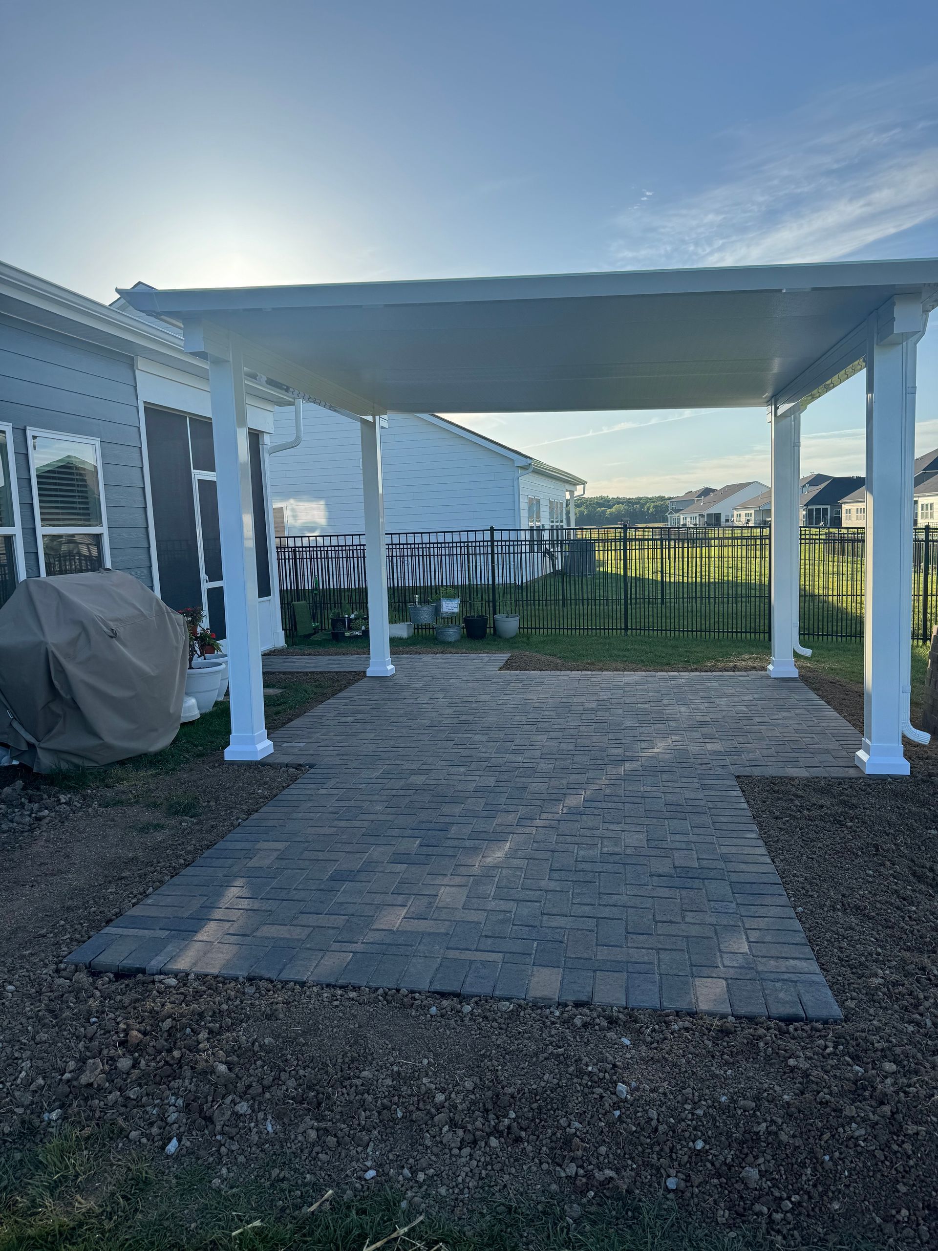 pavers with patio cover