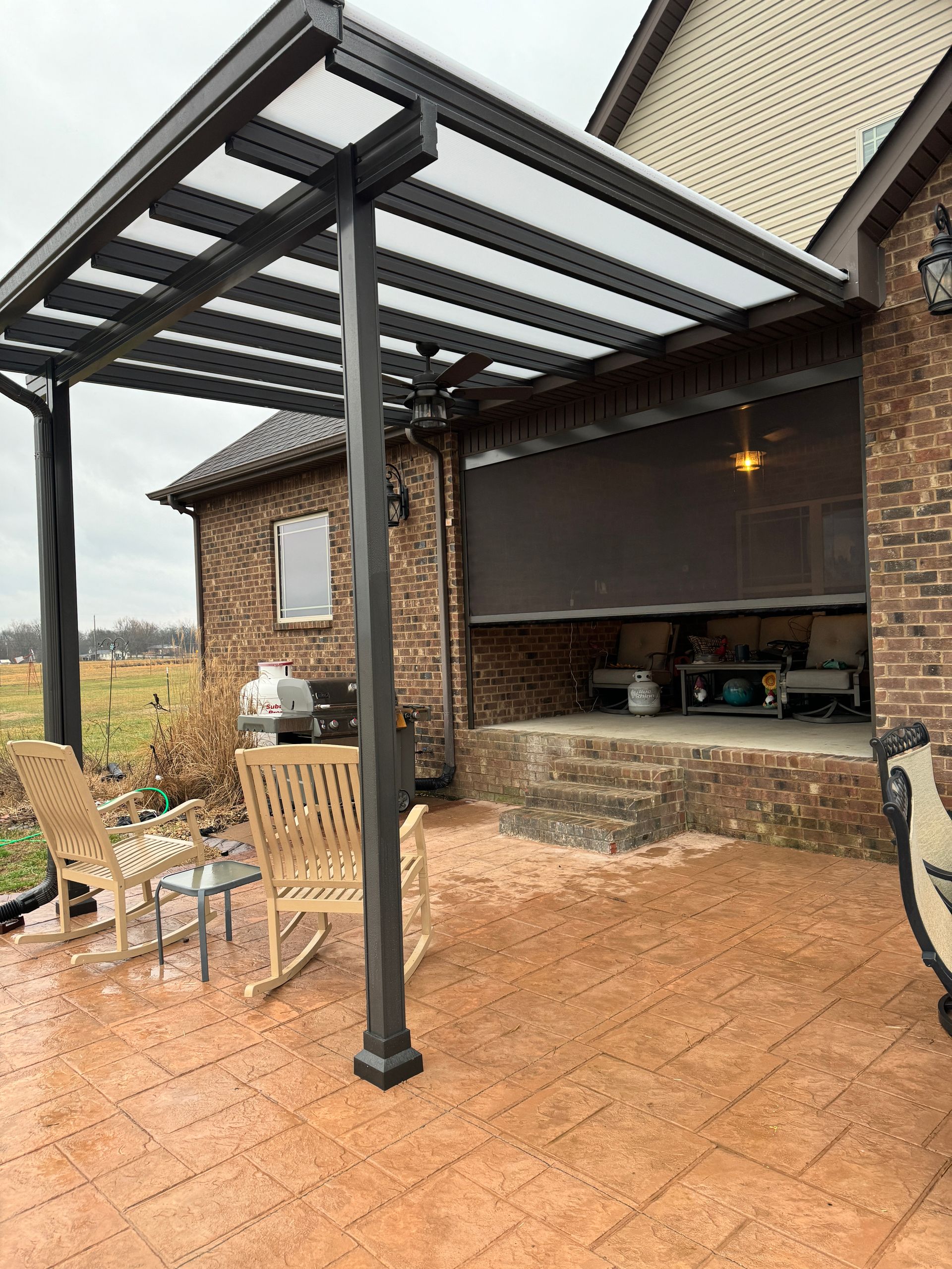 motorized shade pergola