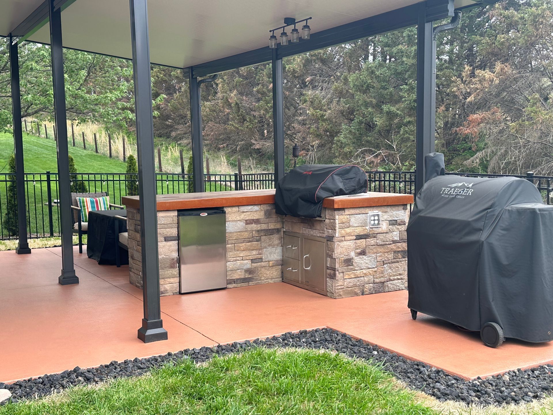 outdoor kitchen concrete countertop lebanon tn