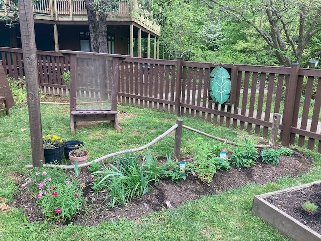 Our outdoor classroom is fully fenced in and connected to our Unitarian Universalist Church.