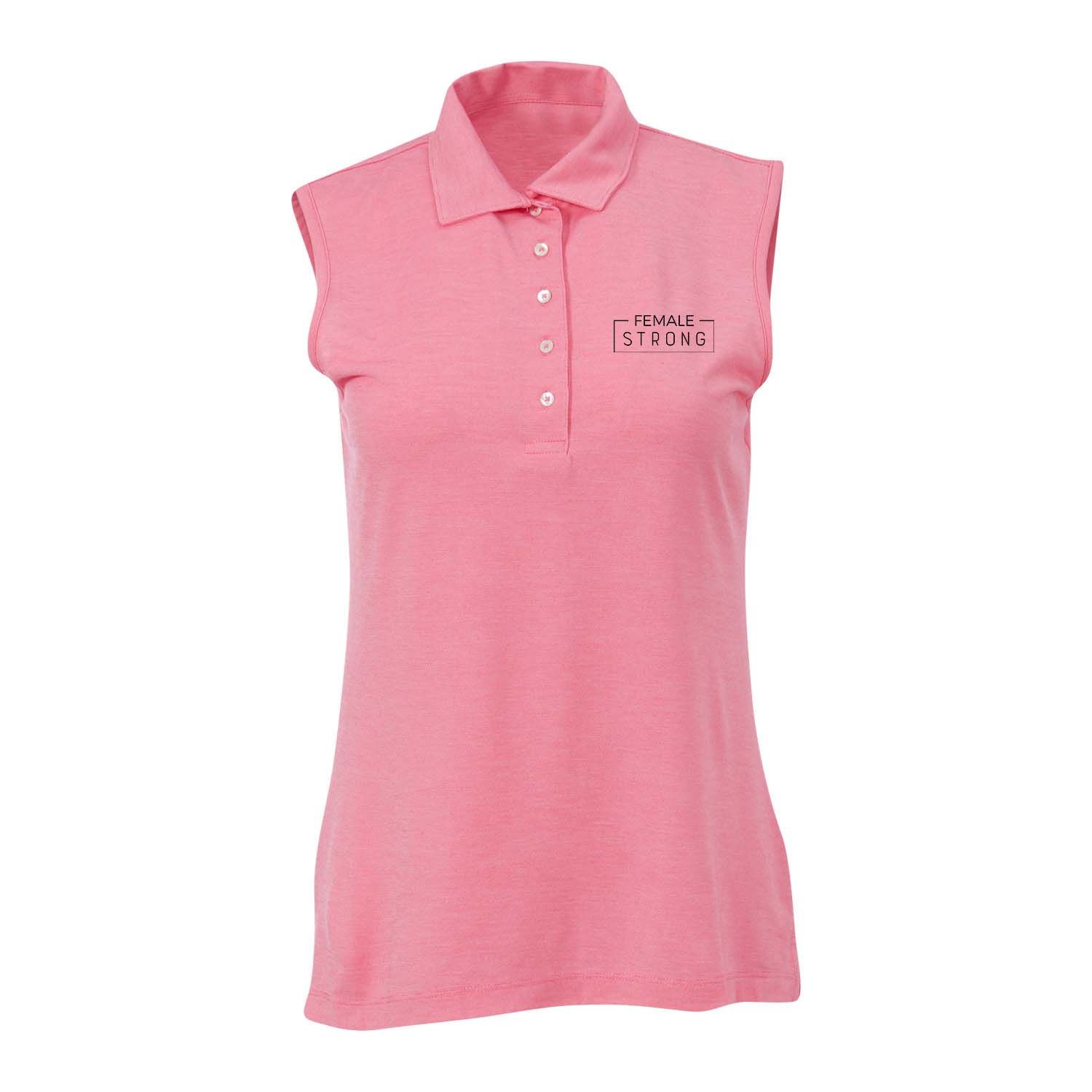 Female Strong: Women's Butter Stripe Sleeveless Polo