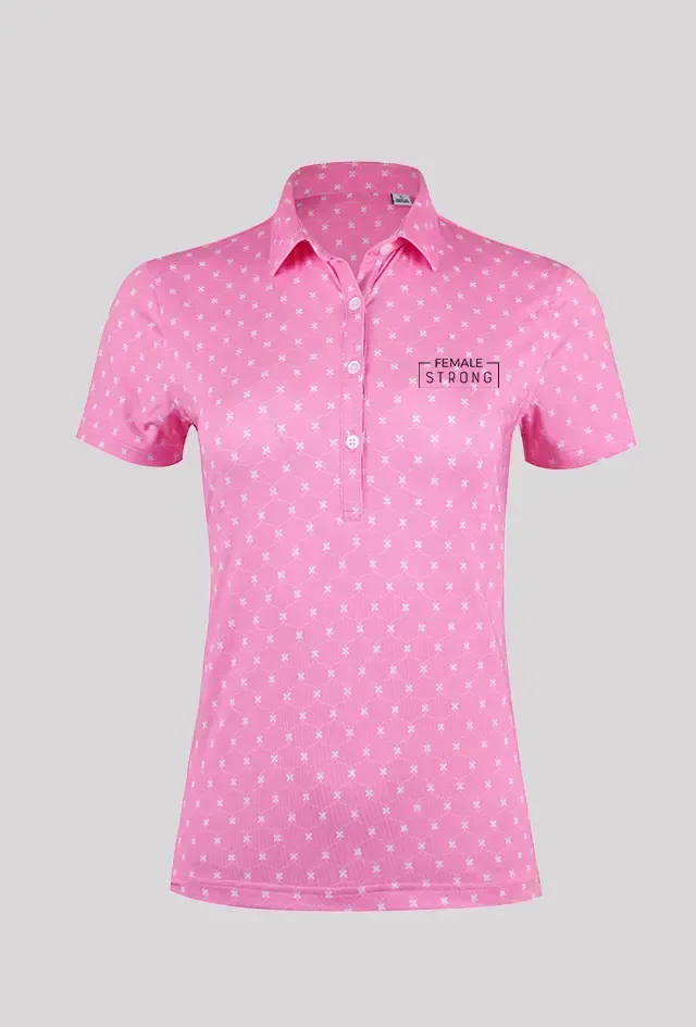 Female Strong Women's Lanai Ecotec Linked Floral Polo