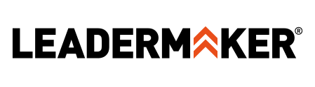 The leadermaker logo is black and orange on a white background.