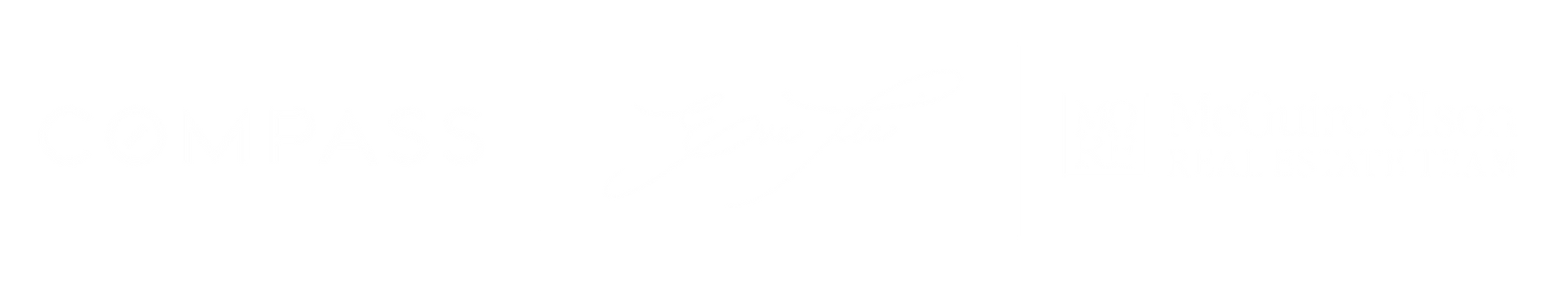 white logos of Compass, Eva Tia and Tim McGuire Team