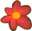 drawing of a red daisy
