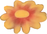 drawing of an orange daisy