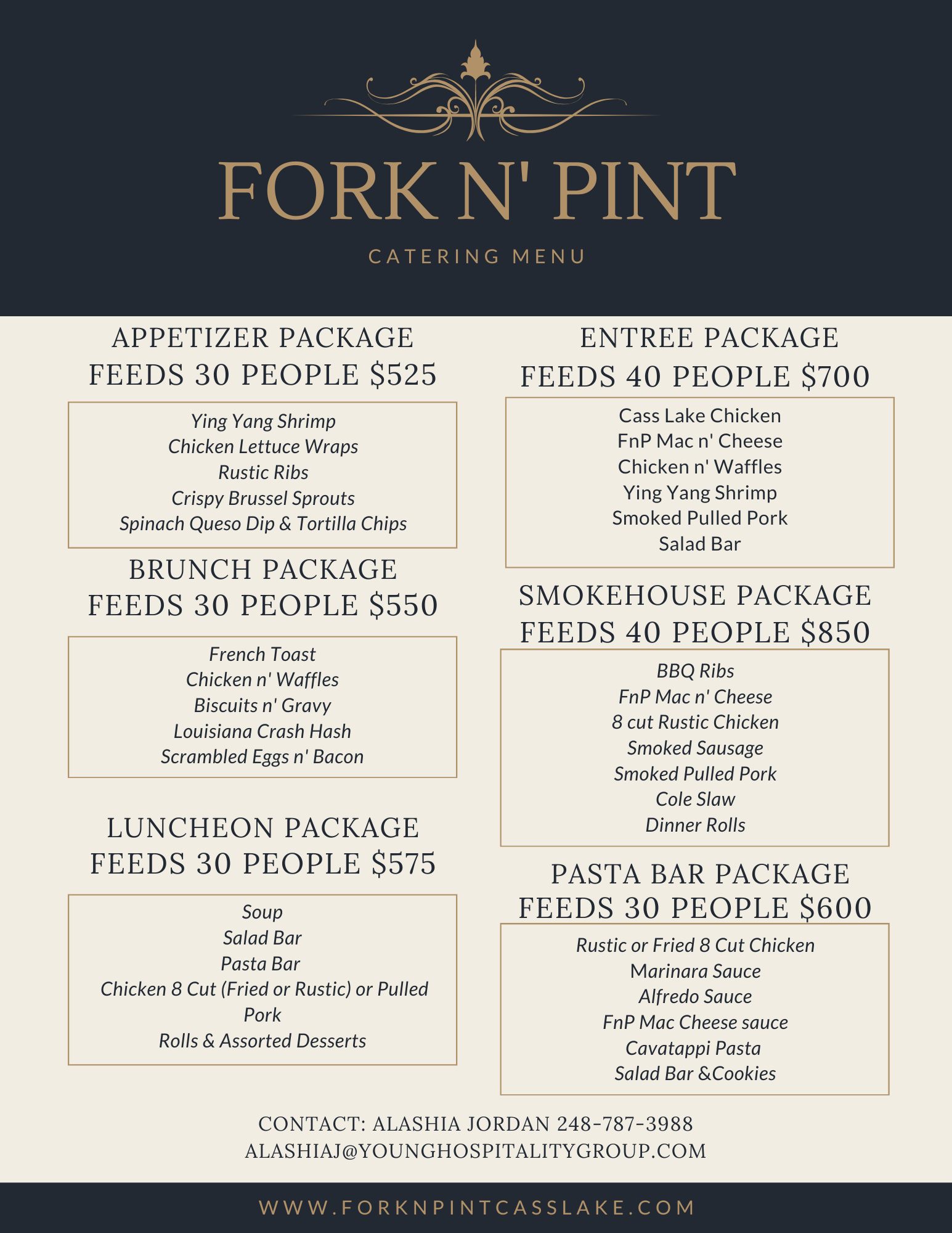 Catering fork n pint cass lake waterford