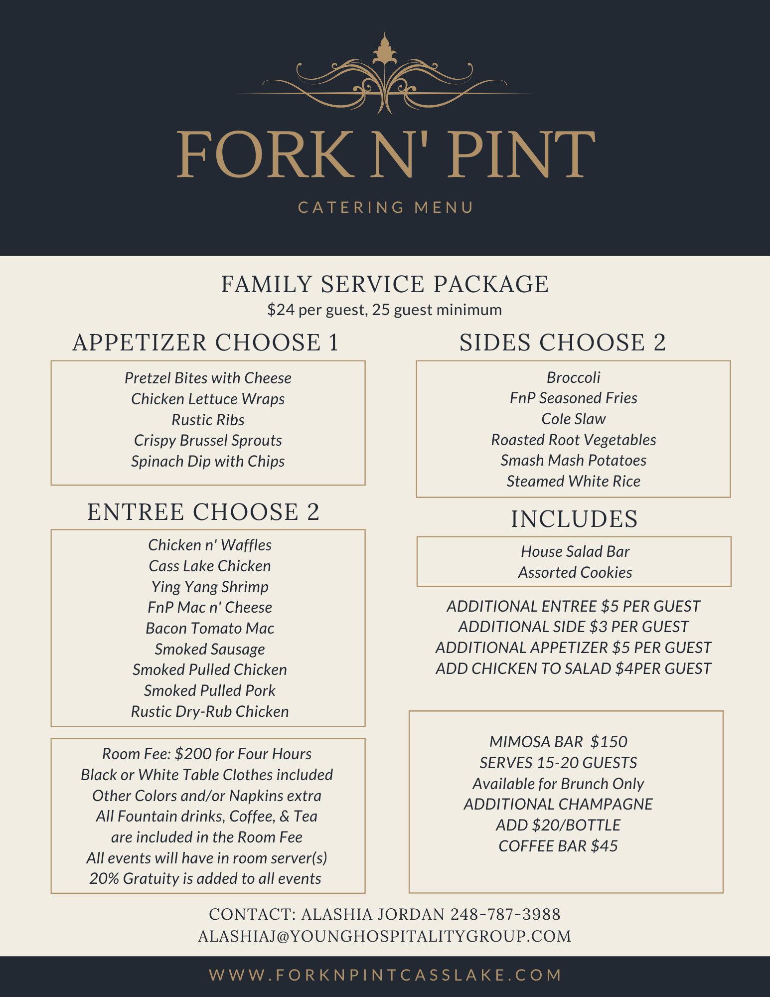 Catering Fork N' Pint Cass Lake Waterford