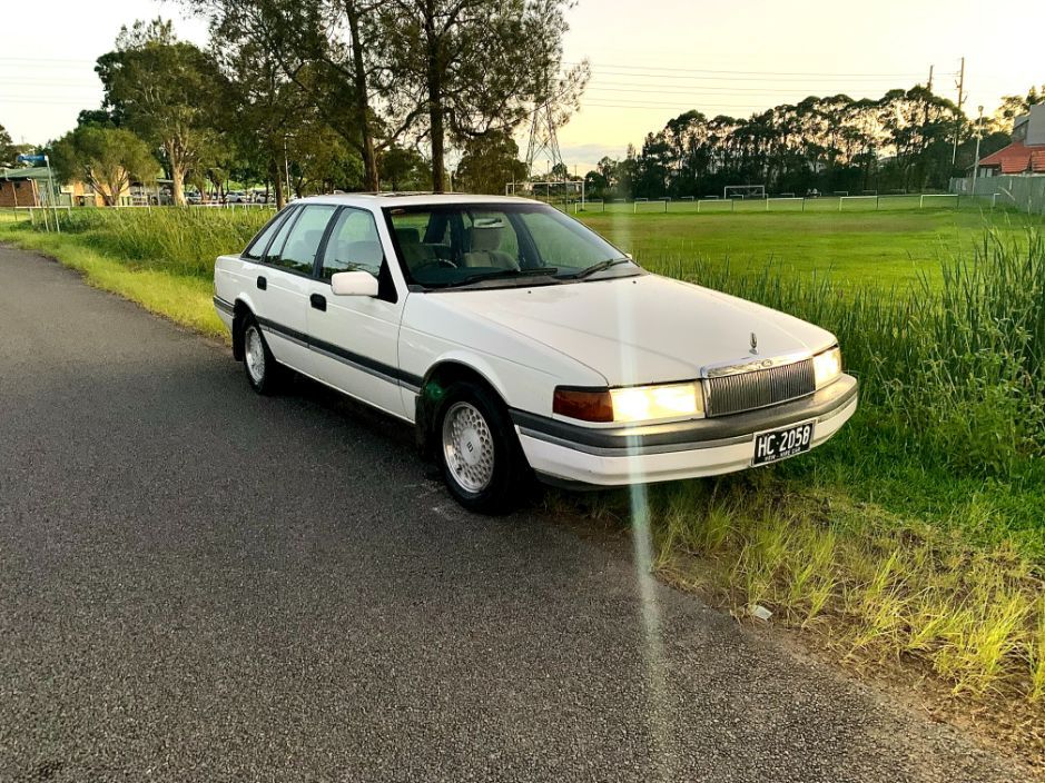 White Vintage Ford — Transport in Argenton, NSW