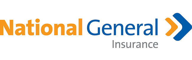 The national general insurance logo is orange and blue.