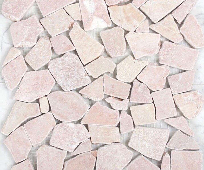 Pink tumbled marble mosaic — Tile Supplies in Alstonville, NSW