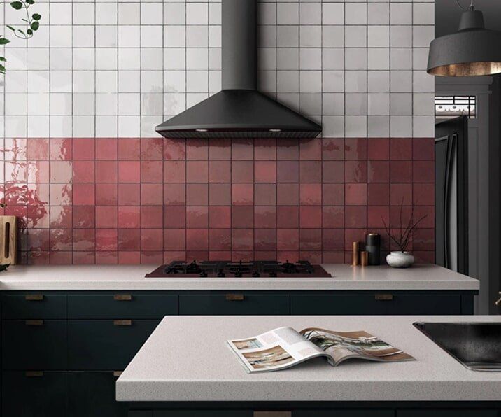 Coloured splashback — Tile Supplies in Alstonville, NSW