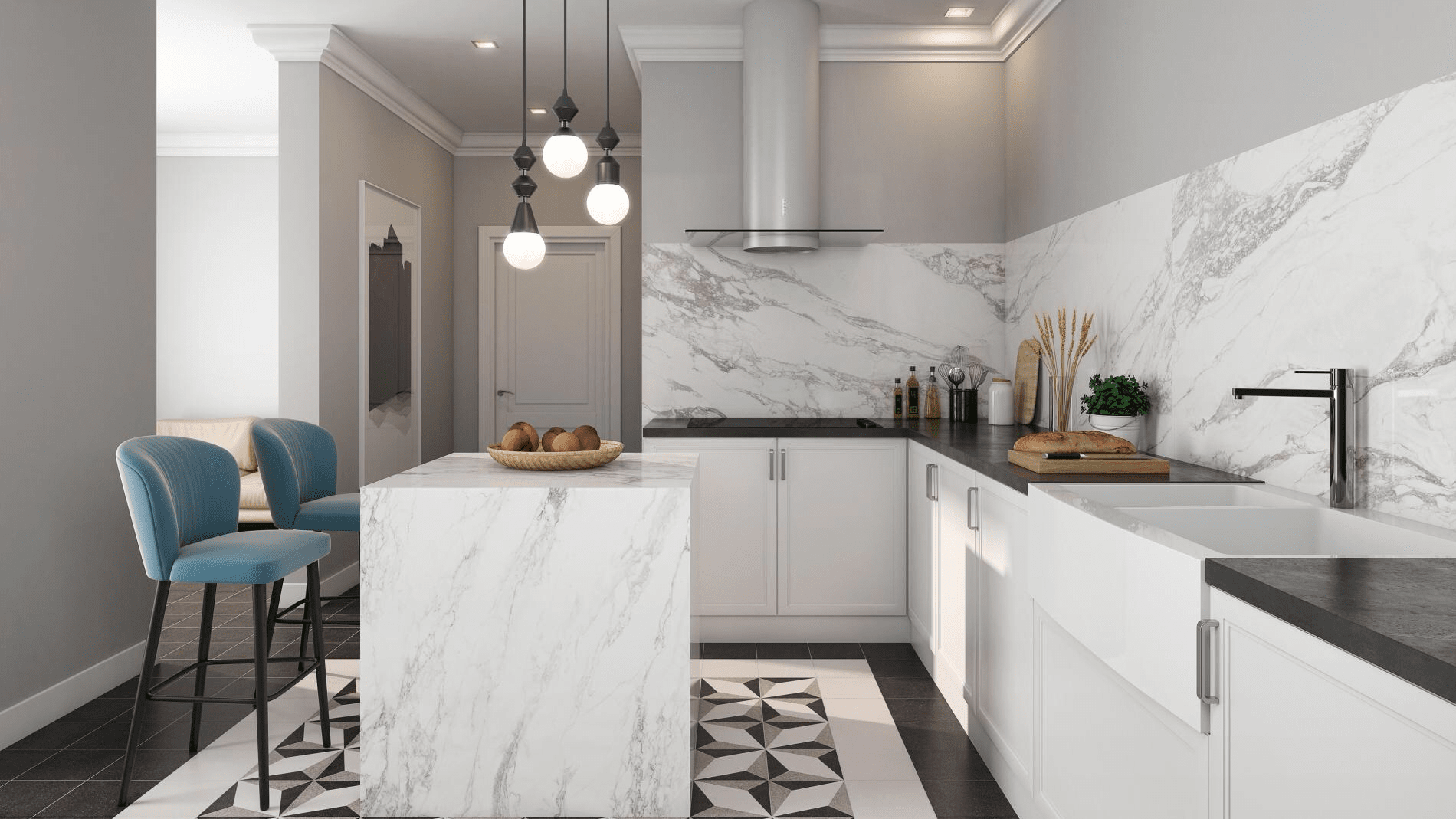 Decorative Geometric Floor Tile - Instyle Tiles - Tile Supplies in Alstonville, NSW