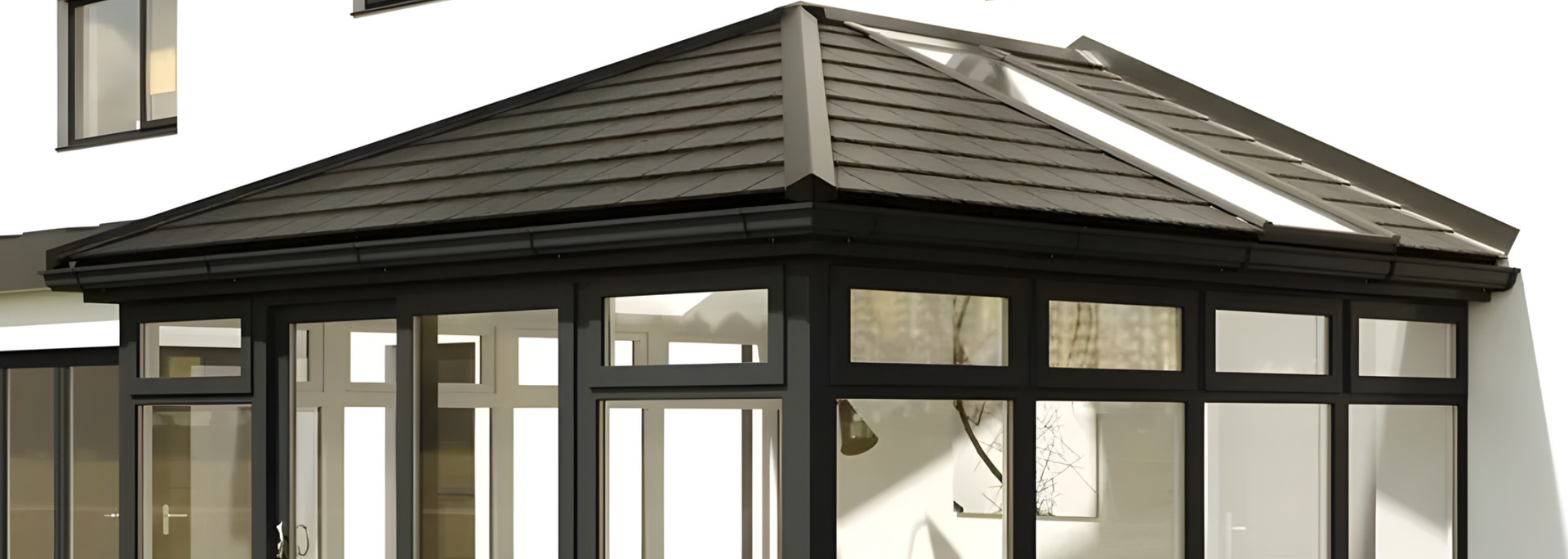 Picture of a tiled roof conservatory. 