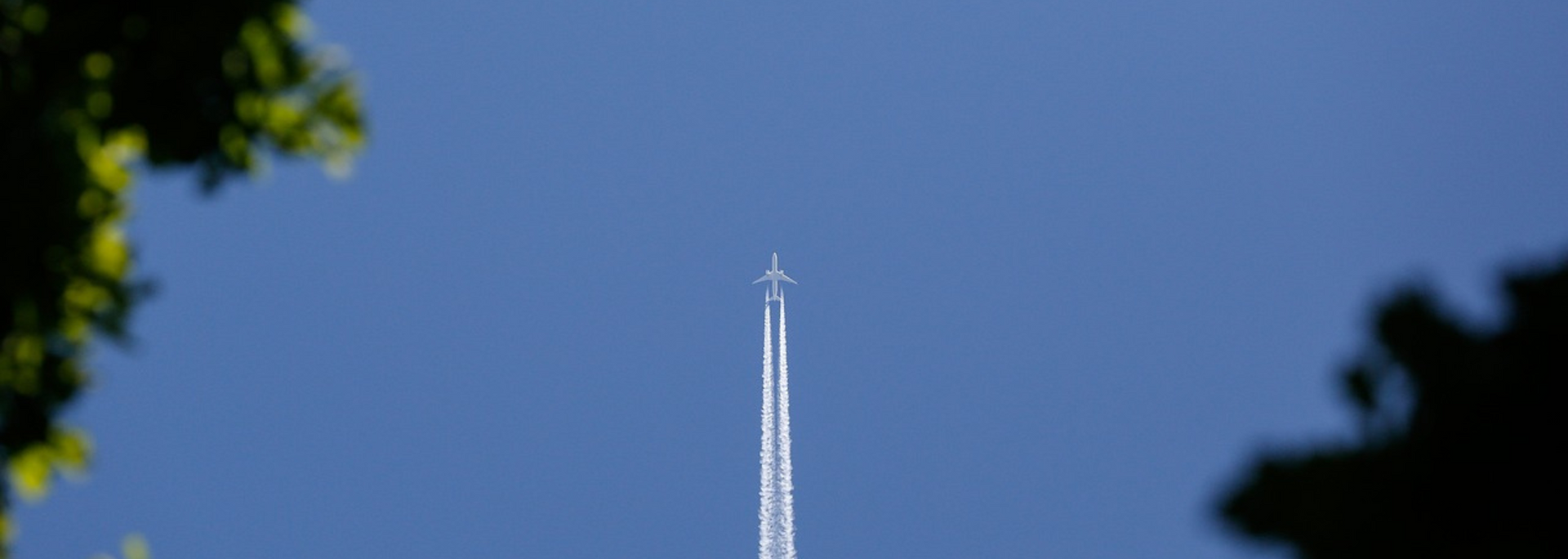 Picture of a plane flying overhead.