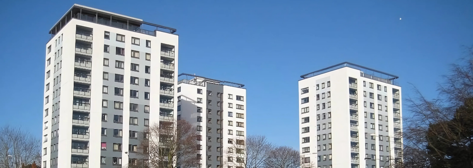 Picture of a block of flats. 