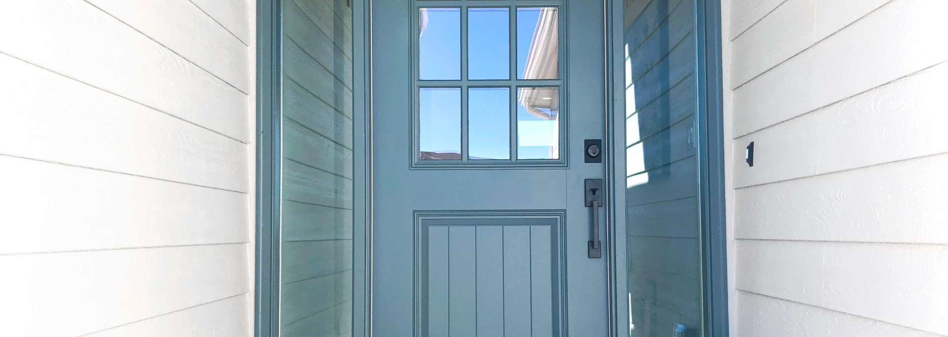 Picture of a front door with glass windows