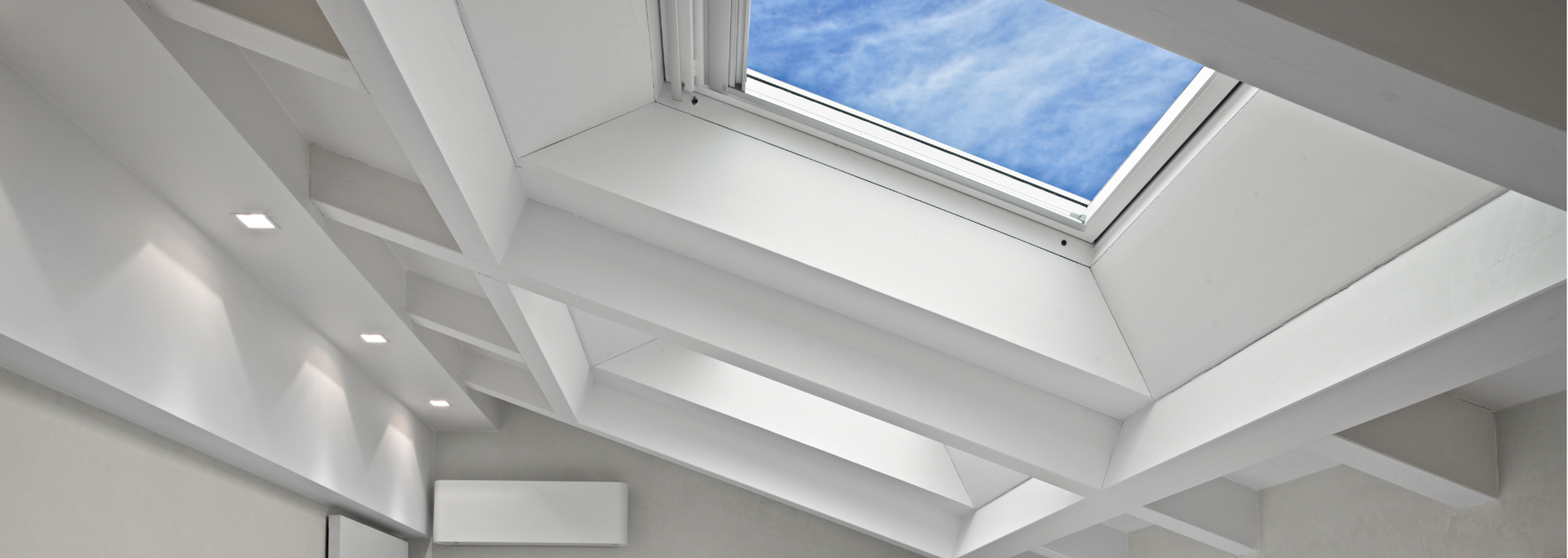 Picture of a skylight looking all architectural and impressive. Picture of a skylight looking all architectural and impressive.