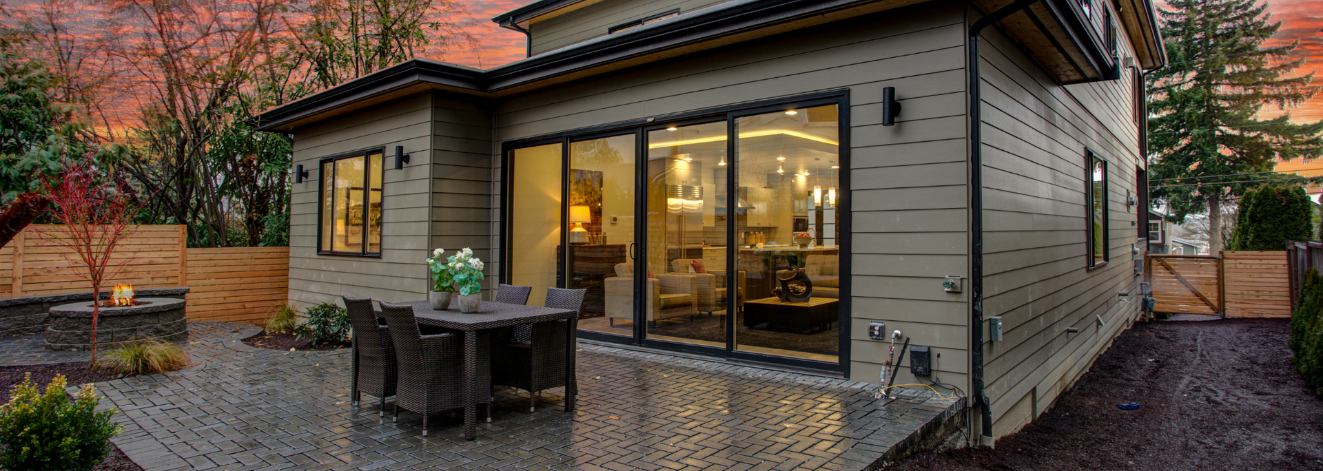 Picture of a view through a window into a cozy looking home