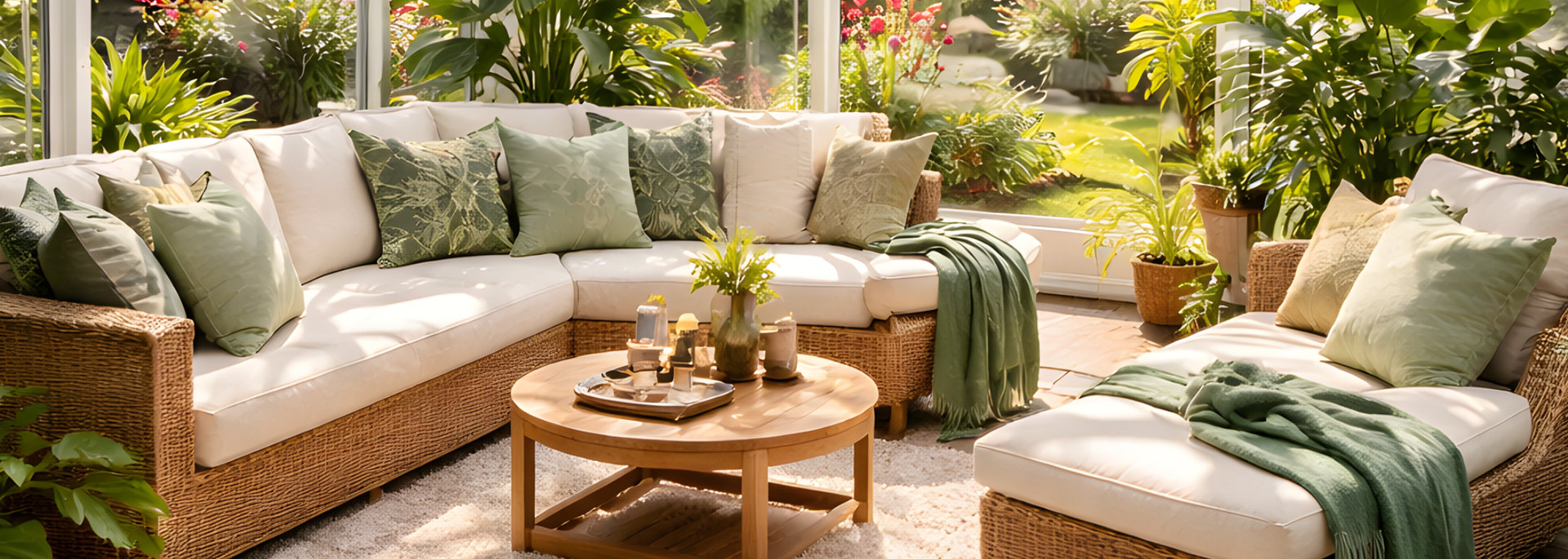 Picture of a conservatory in sunlight. Picture of a conservatory in sunlight.