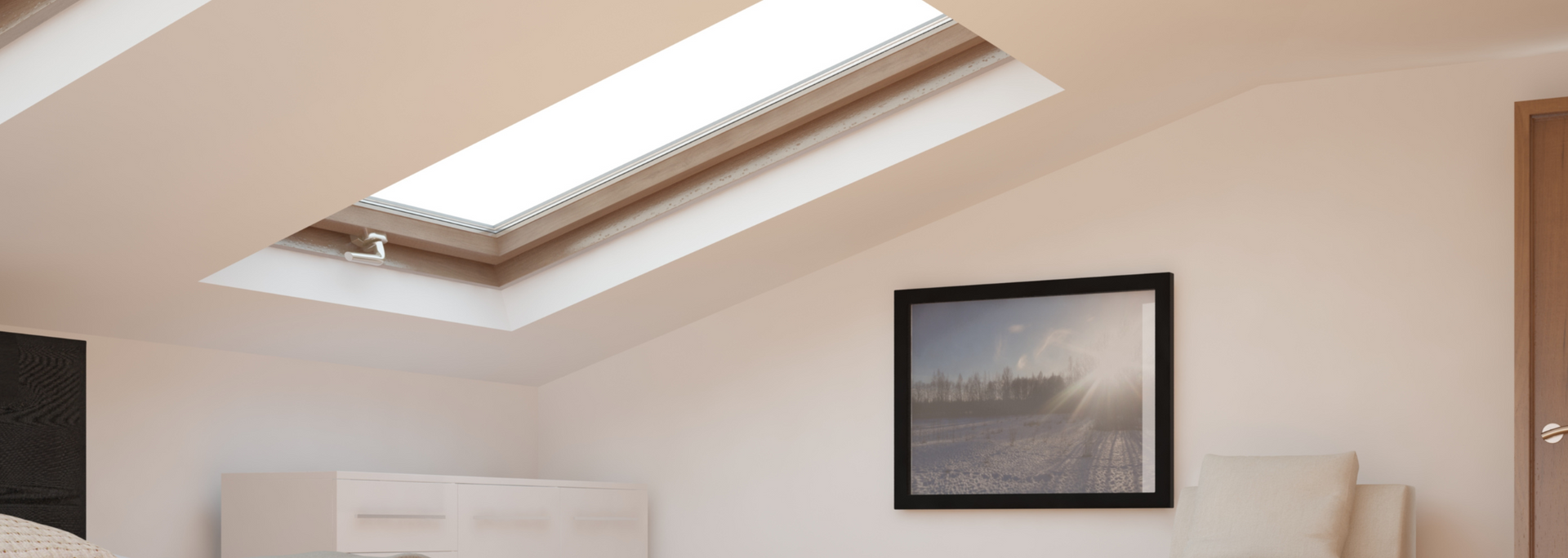 Picture of light streaming through a skylight. Picture of light streaming through a skylight.