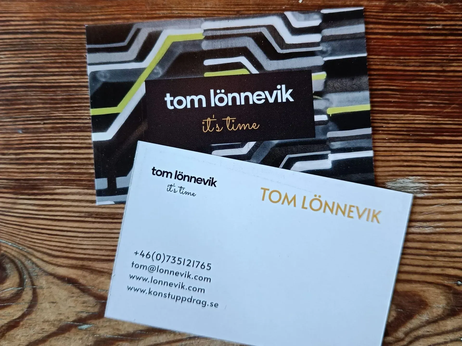 visitkort med layout gjord med Lookas designverktyg