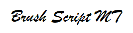 typsnittet Brush Script MT