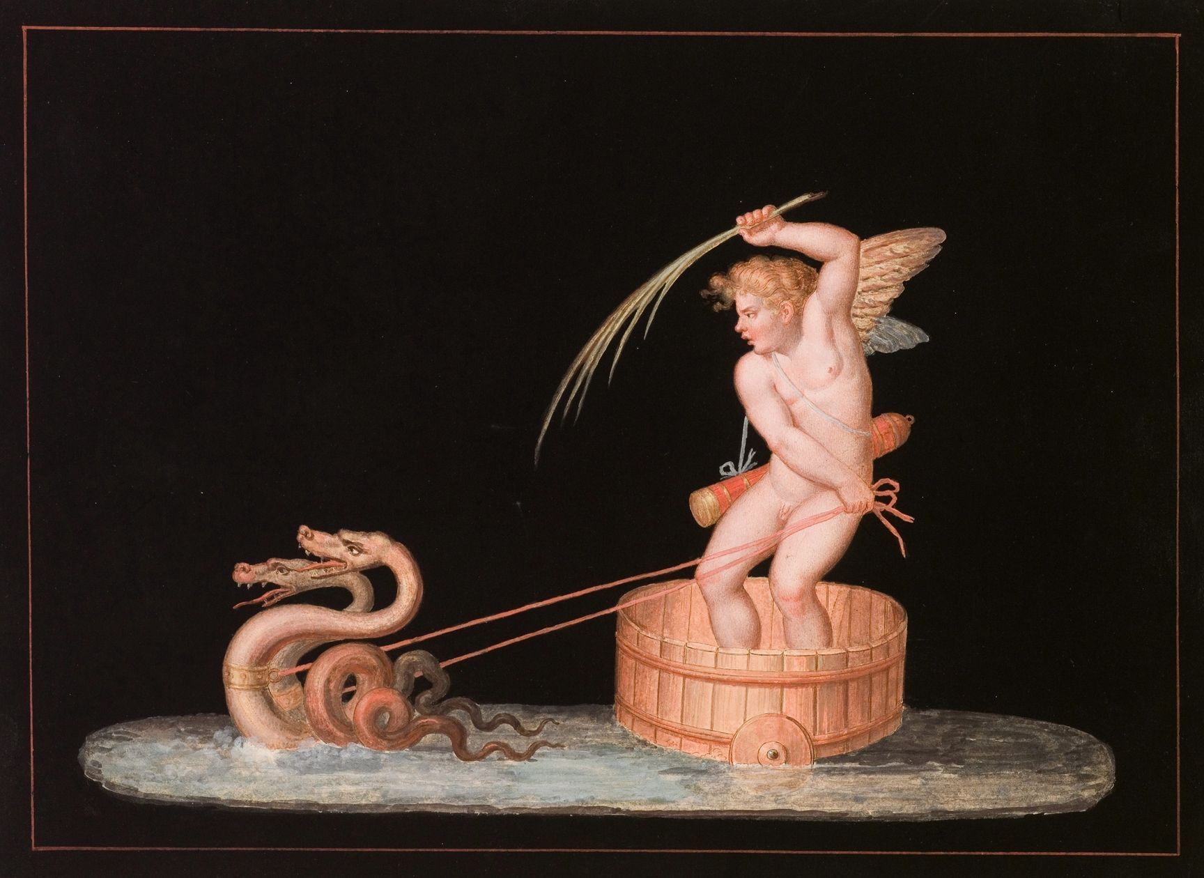 Cupid Drawn by Two Sea Serpents