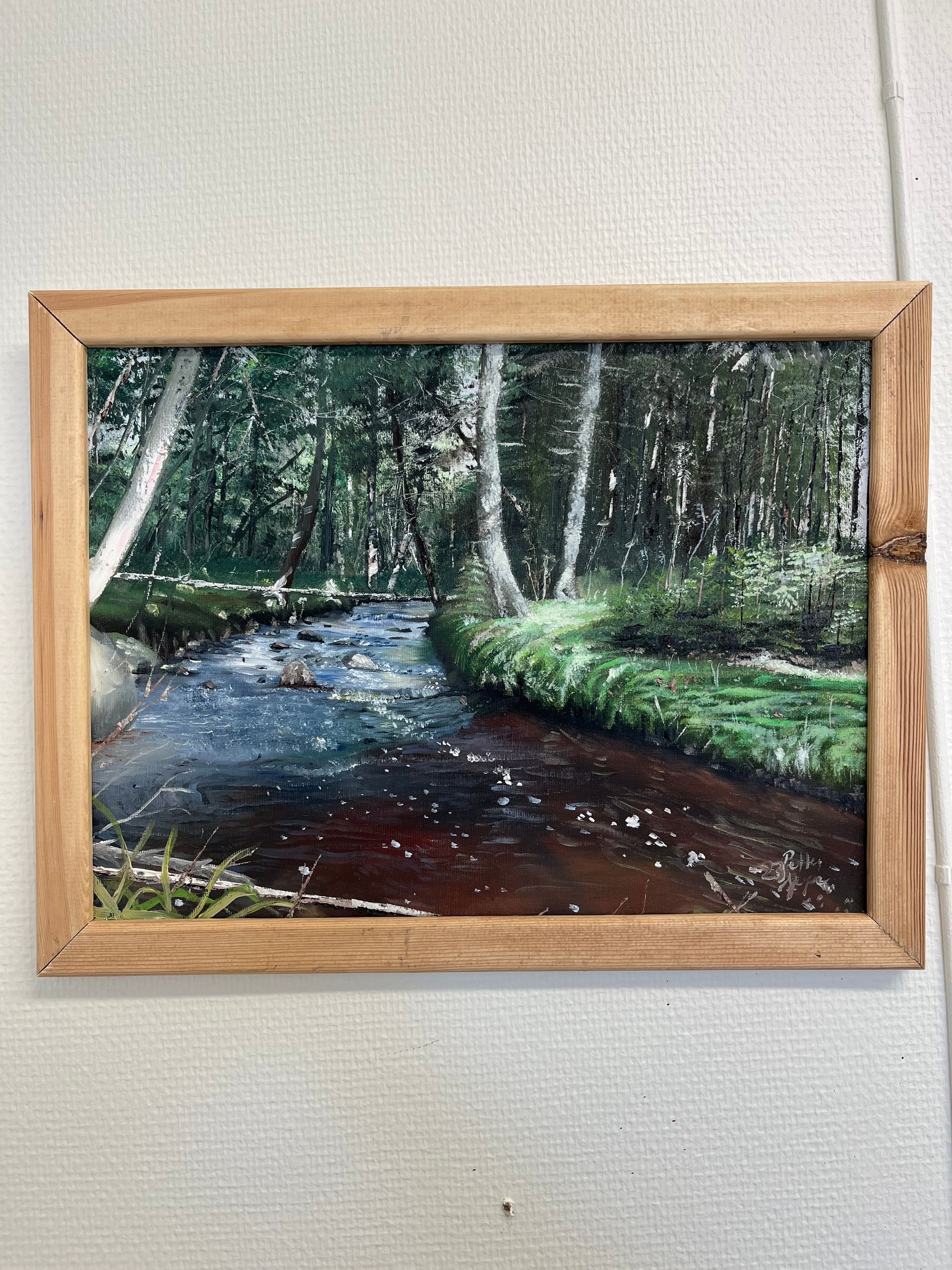 målning av vattendrag i skog, Petter Hjerpe