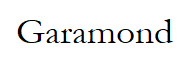 typsnittet Garamond