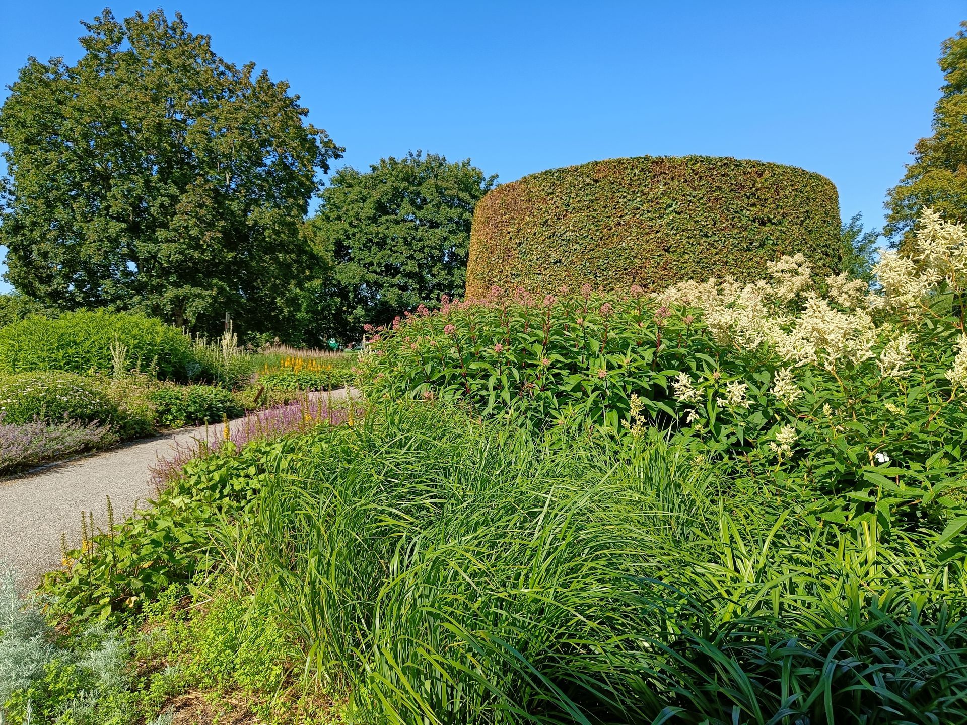 perennplanteringar i fria former mot formella inslag och strikta former