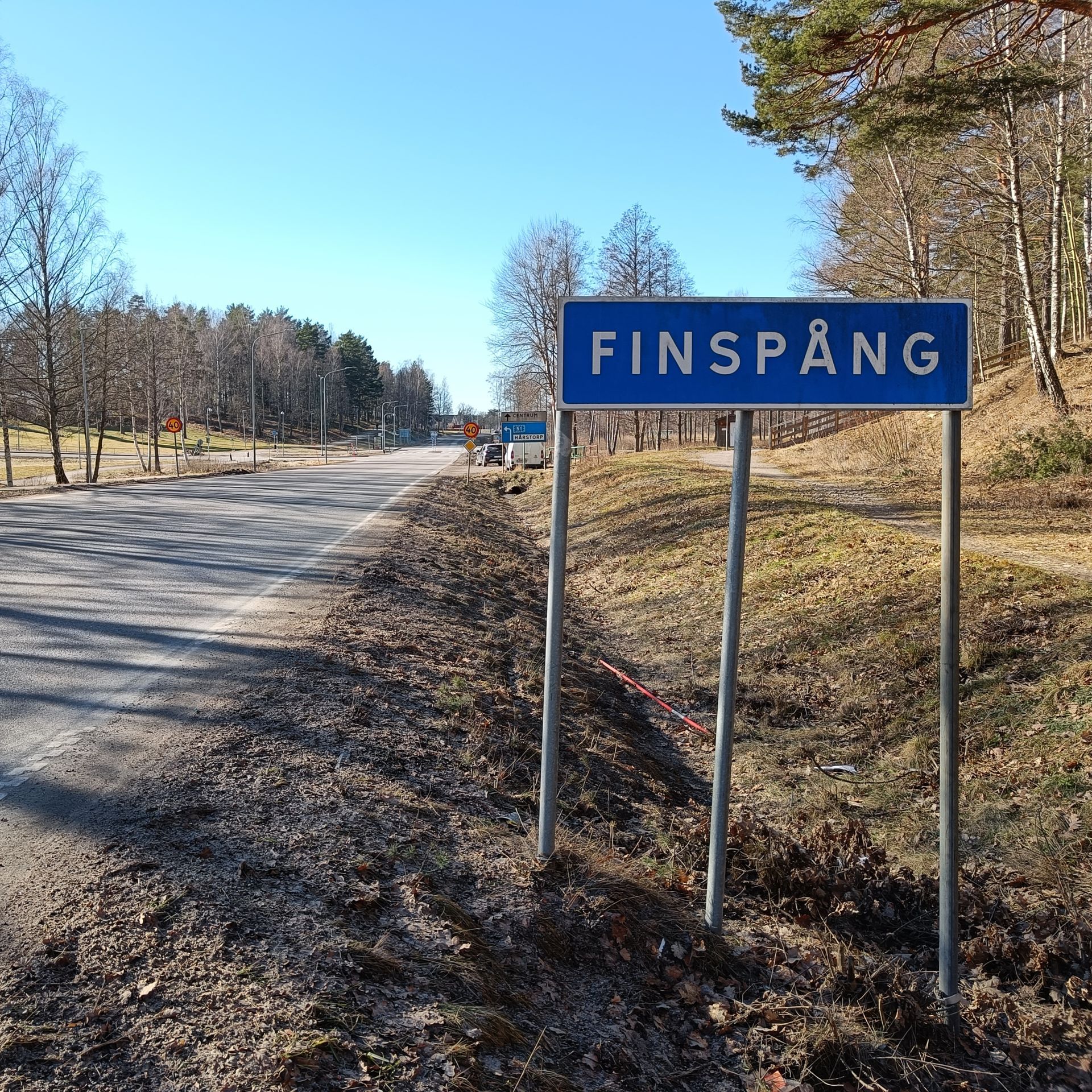 vägskylt med texten 'FINSPÅNG'