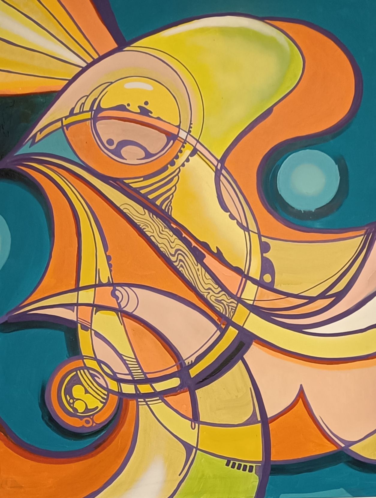 abstrakt målning av Dan Sapunar