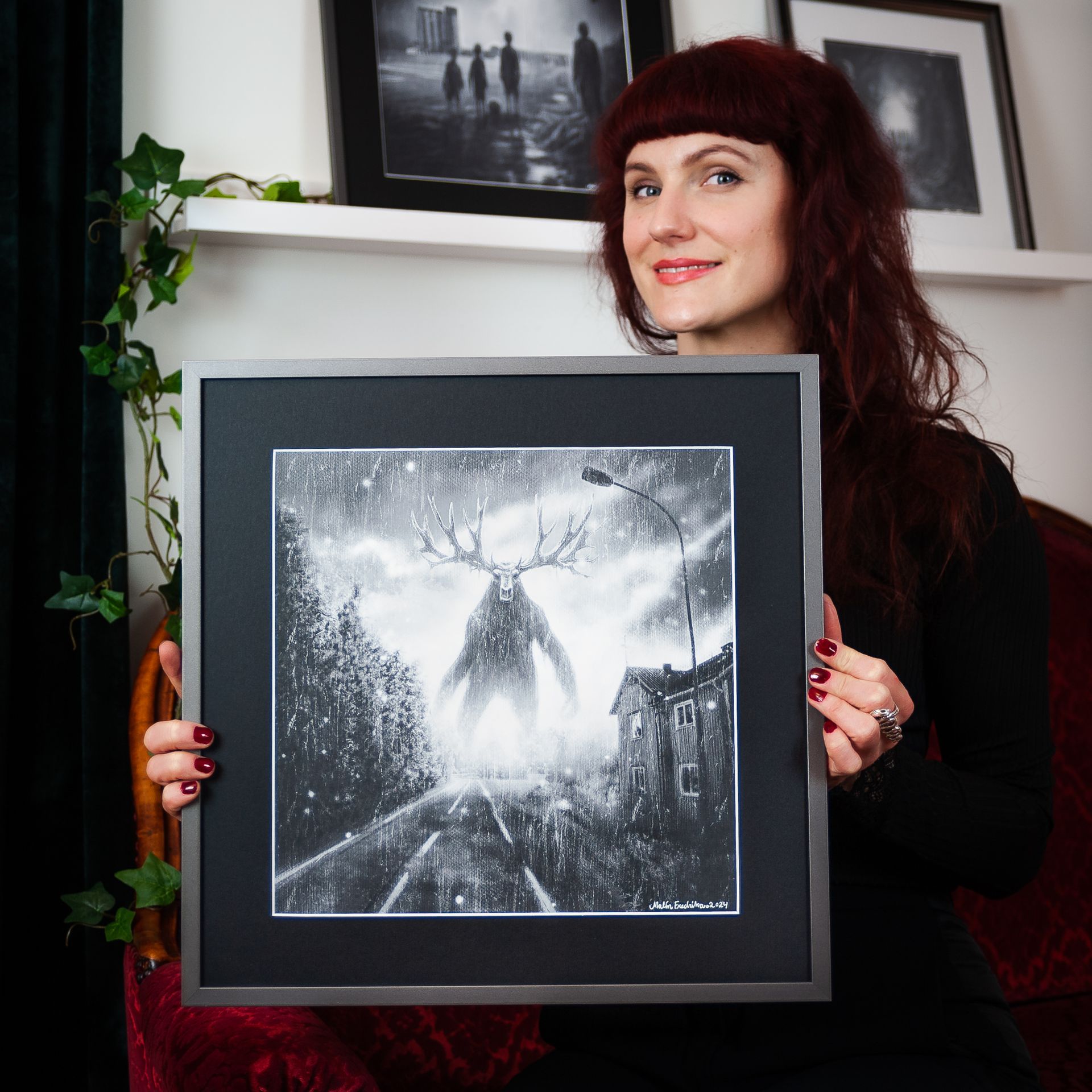 Malin Fredrika med tavla