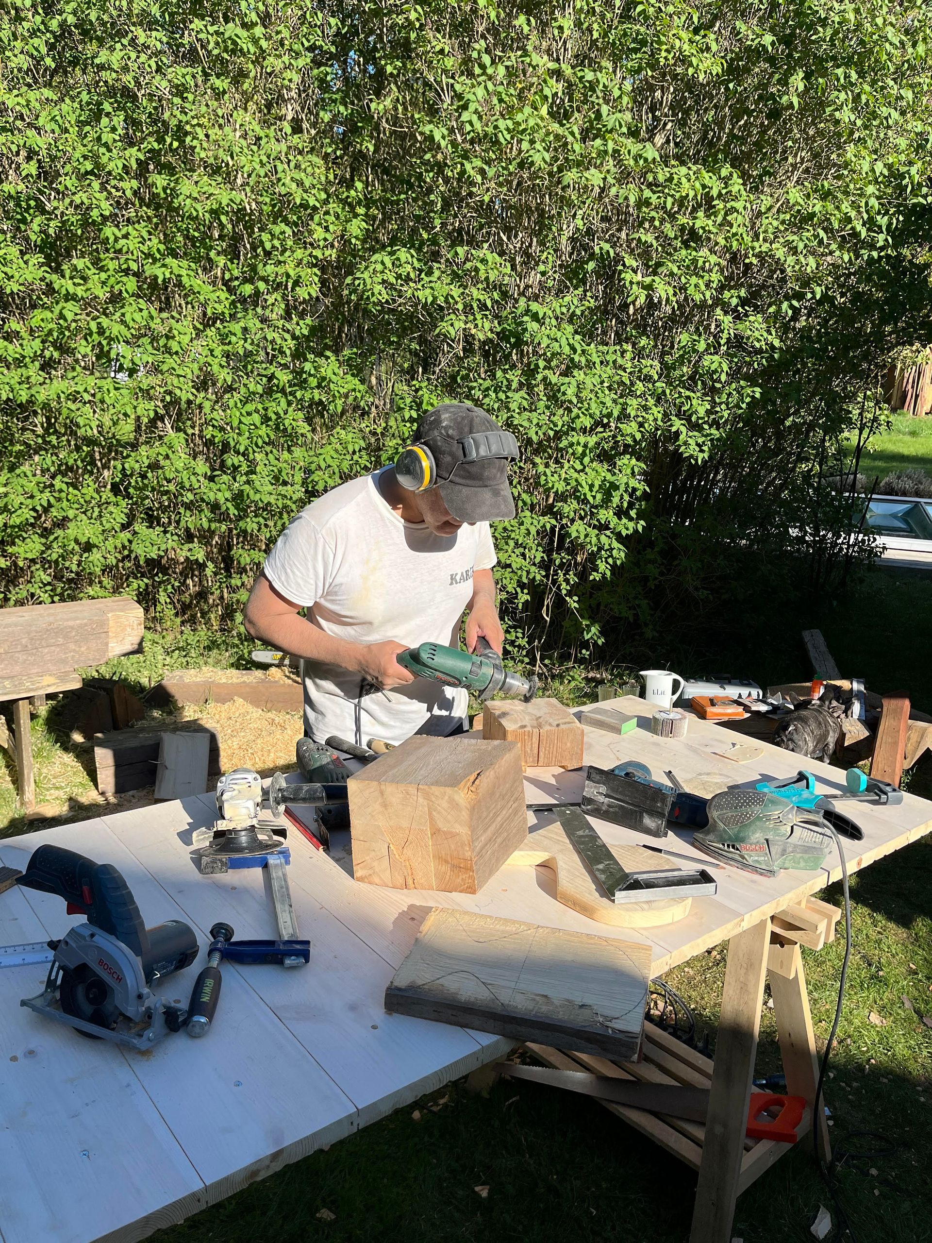 Gustav Lundström i arbete