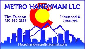 A logo for metro handyman llc in tucson