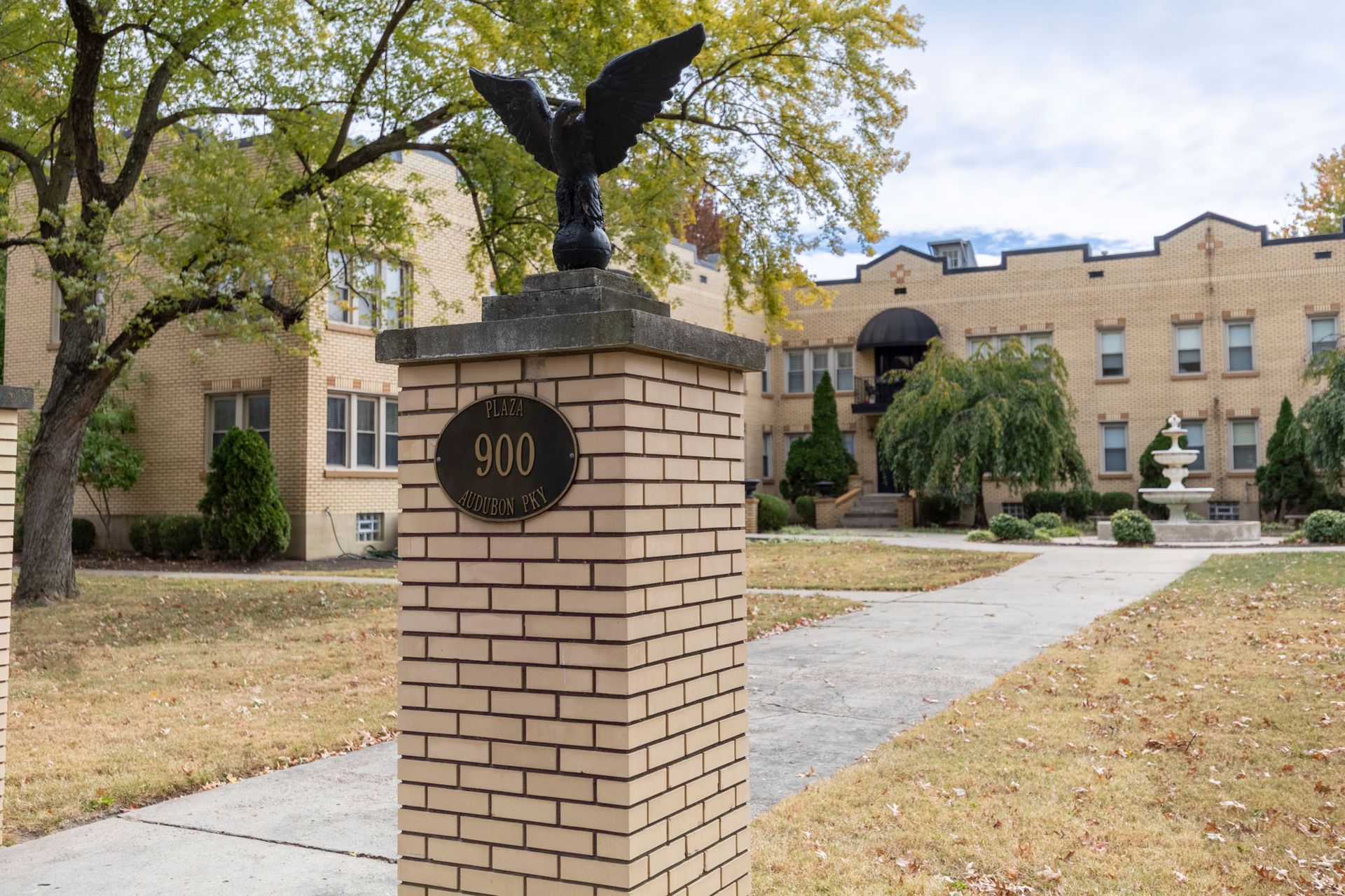 A brick pillar with the number 30 on it