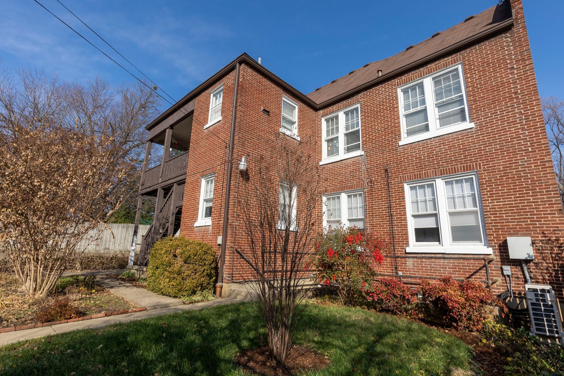 a large brick building with a lot of windows