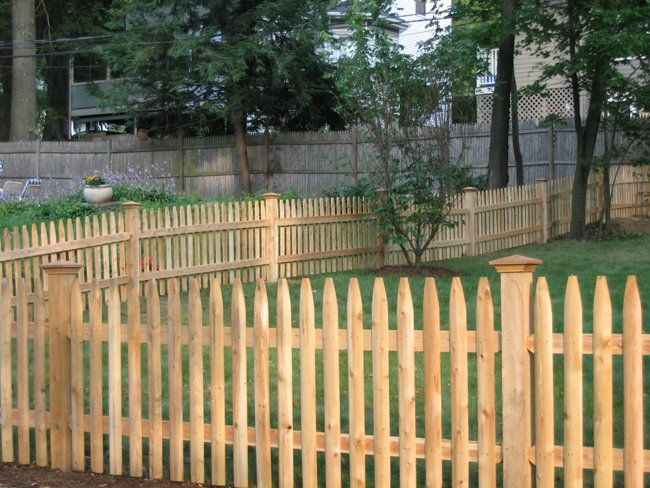 wooden picket fence Holbrook MA Mutual Fence Co Llc