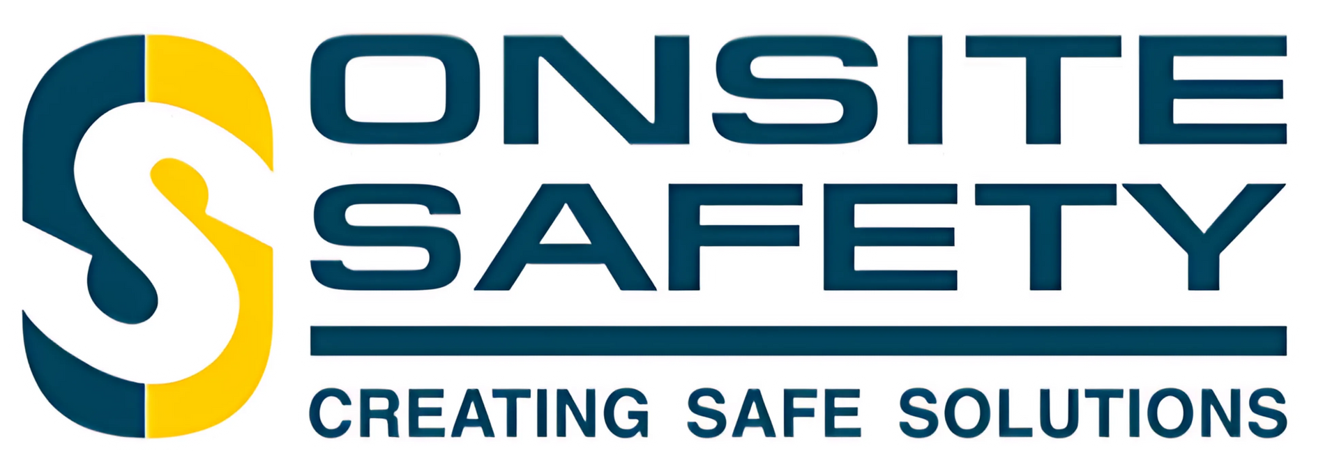 Logo for Onsite Safety: Blue and yellow