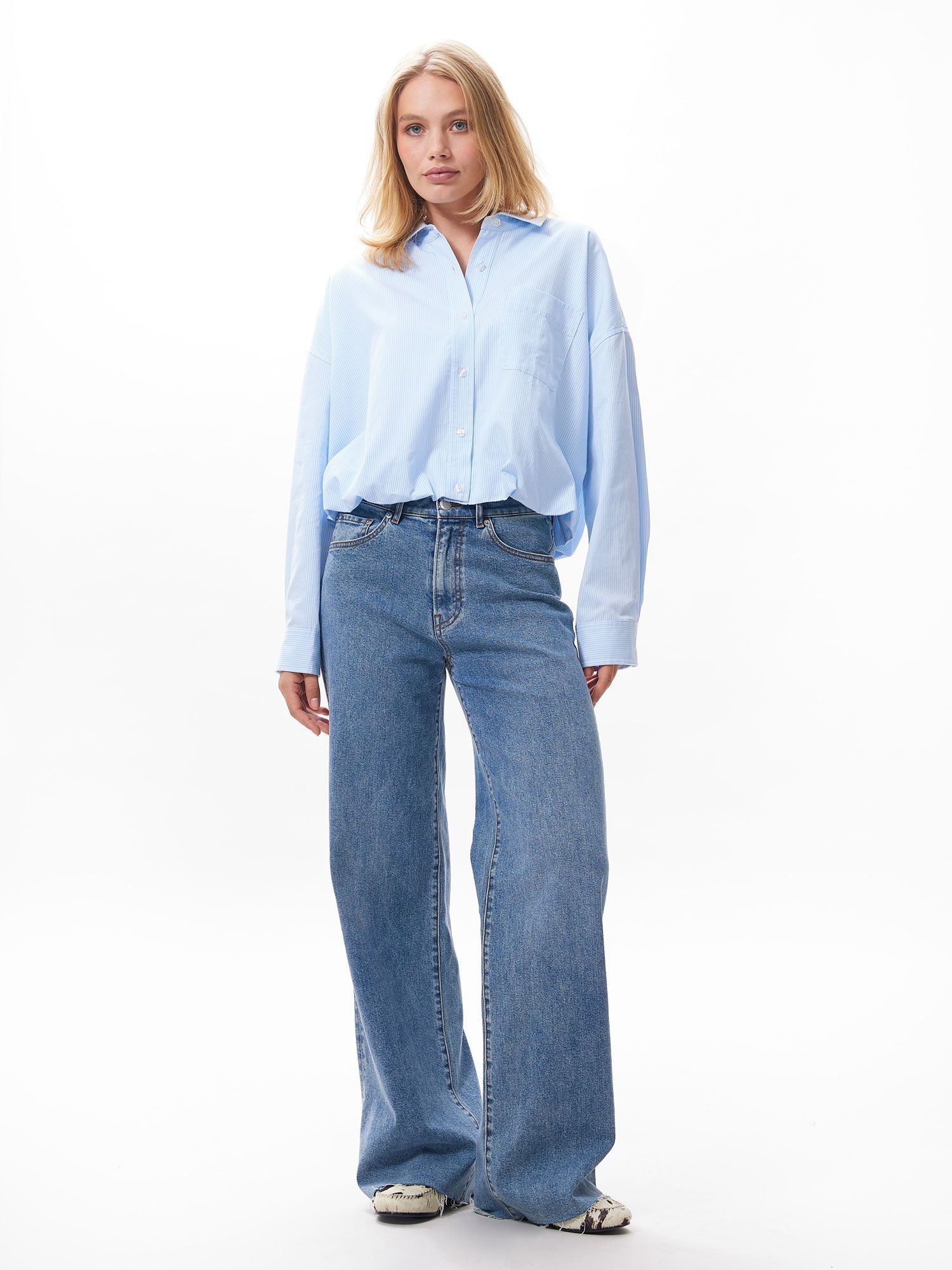 Tuck in blouse - Chambray Blue