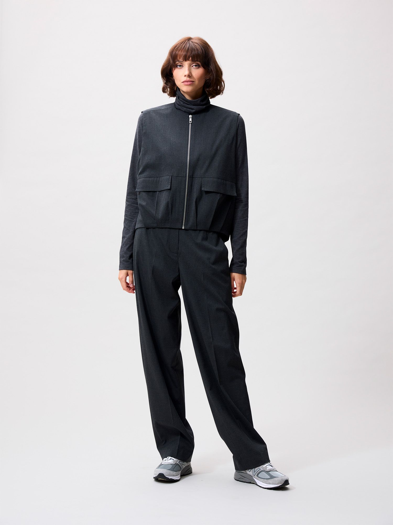 Pinstripe bodywarmer