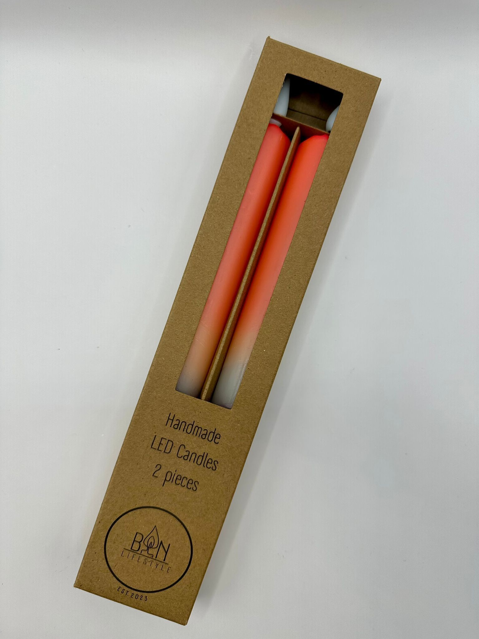 LED kaarsen - Oanje/wit/blackberry