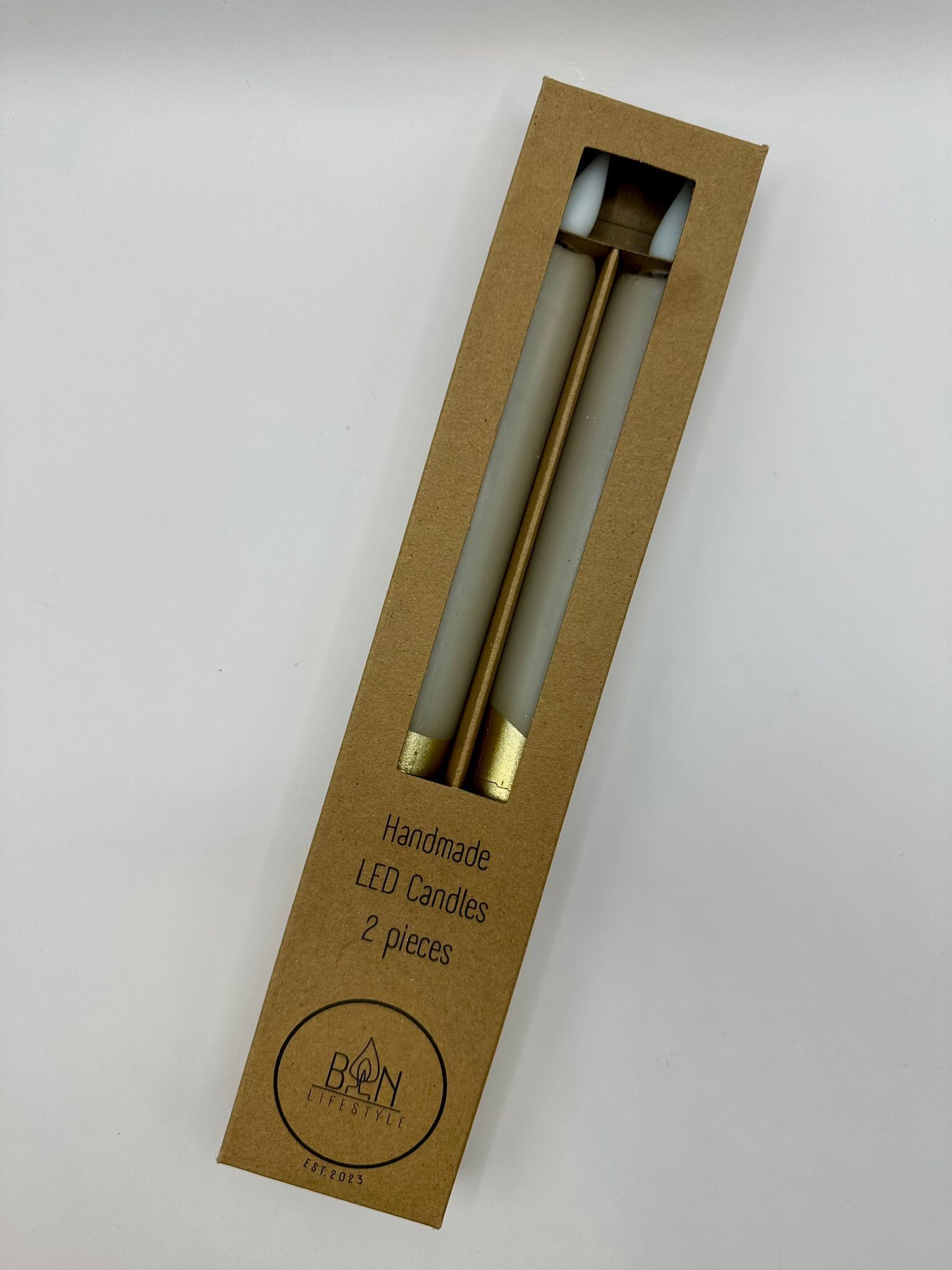 LED-kaarsen Wit/goud