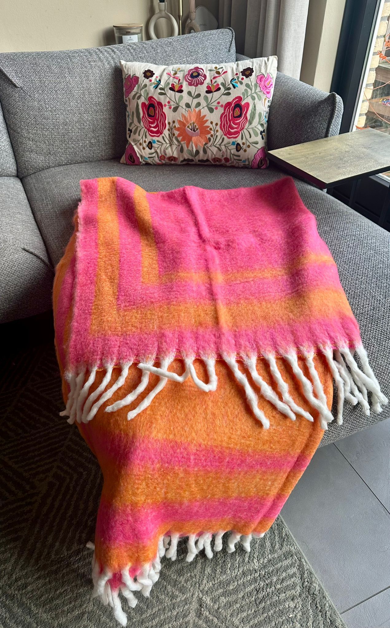 Plaid Fuchsia/Oranje